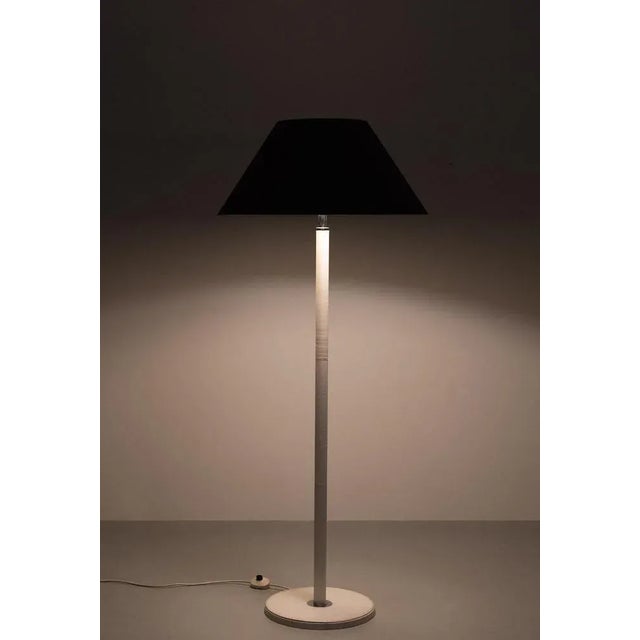 White Leather Floor Lamp from Star Leuchten, Germany, 1970s For Sale - Image 7 of 10