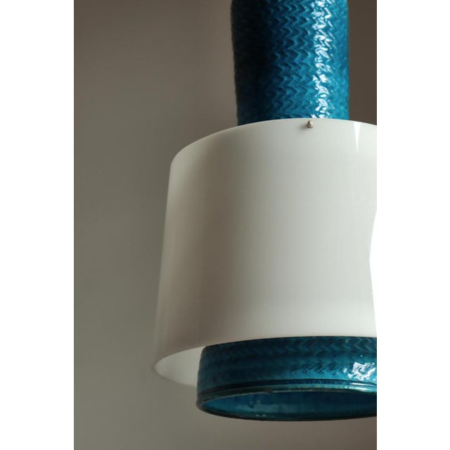 A beautifully crafted Scandinavian Modern pendant designed by Nils Kähler for Kähler Keramik, Denmark, in the 1960s. The...