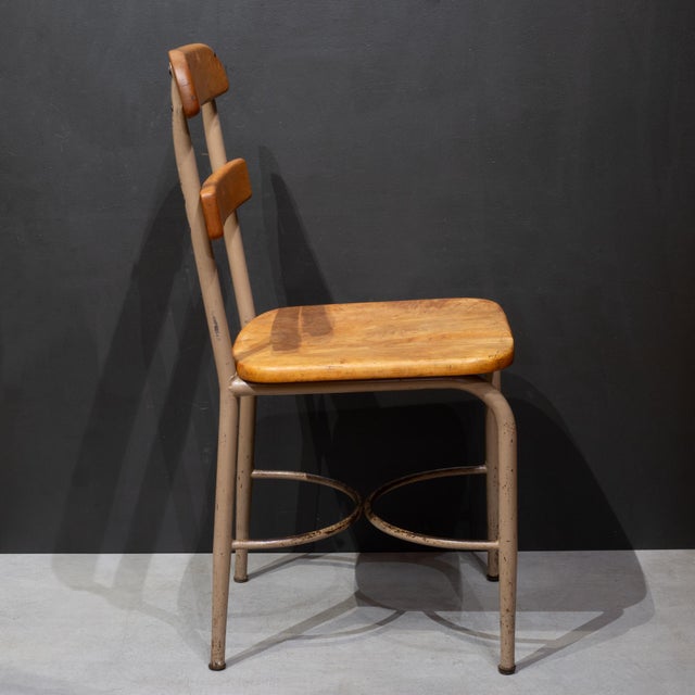 Mid-Century Modern Mid-Century Schoolhouse Maple Desk/Dining Chairs c.1950 For Sale - Image 3 of 12