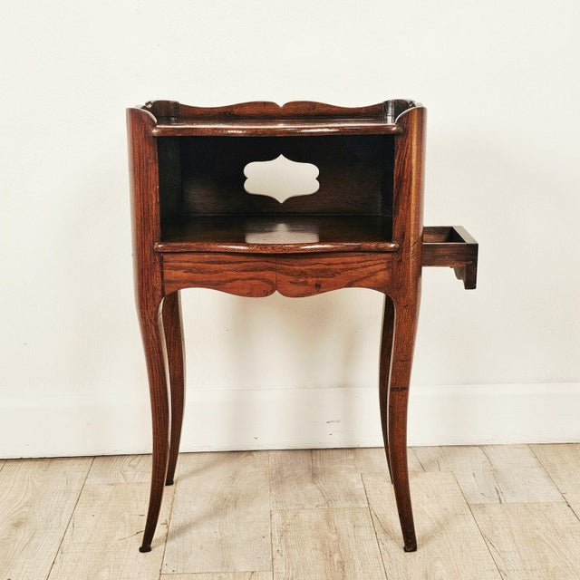 A good French 18th-century Louis XV chestnut table with drawer. Nice patina.