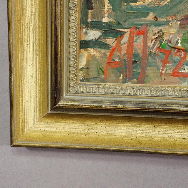 1970s Forest Path – Oil Painting by Alexander Michael, 1972 For Sale - Image 5 of 7