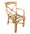 1940s Restored Mid-Century Loop Arm Rattan Dining Chairs With "X" Back- Set of 4 For Sale In Los Angeles - Image 6 of 9