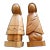 Pair of 1980s Louis Pittosi Style Wood Sculptures Made in Ecuador For Sale