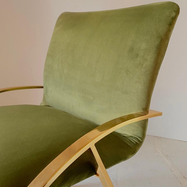 Office Armchair in Sea Bream and Green Velvet, Italy, 1970s For Sale - Image 9 of 12
