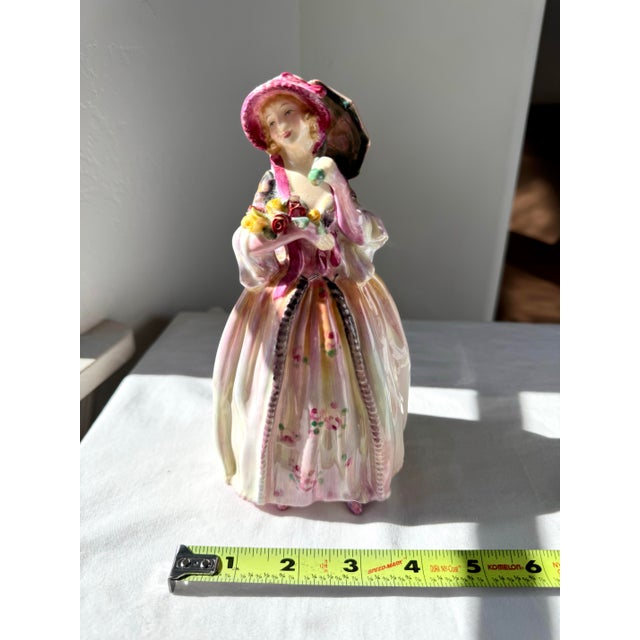 Cerise Mid 20th Century Royal Doulton Figurine ~ “June” ~ Hn 2027 For Sale - Image 8 of 10