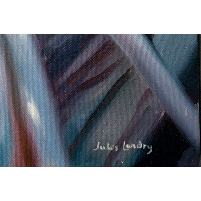 French Original Oil on Canvas "Bateau De Peche Huile" By, Jules Landry For Sale - Image 3 of 15