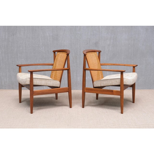 Dallas Armchair in Teak and Cane by Folke Ohlsson for Dux, Sweden, 1960s For Sale - Image 9 of 14