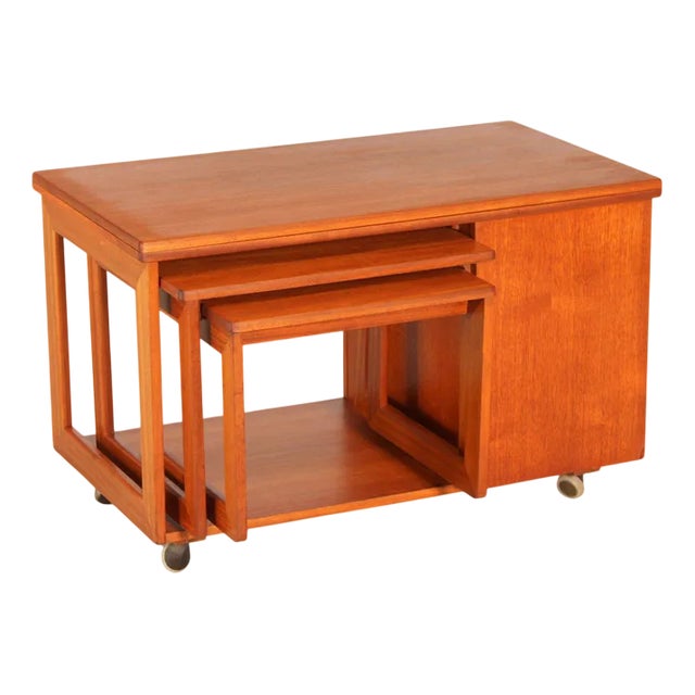 Mid-Century Tristor Nesting Tables in Teak from McIntosh, 1970s, Set of 3 For Sale