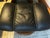 Ekornes Stressless Black Leather Recliner and Ottoman With Wood Base For Sale In Raleigh - Image 6 of 13