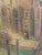 Brown Antique Italian Ponte Rialto Handpainted Parchment Leather Floor Screen For Sale - Image 8 of 18