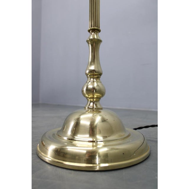 Vintage Czechoslovak Floor Lamp in Brass with Milky Glass Shades, 1970s For Sale - Image 11 of 13