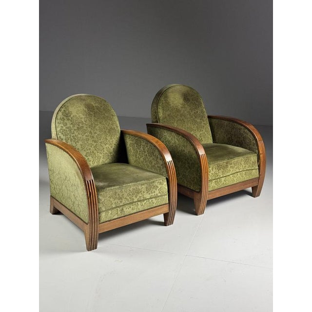 French Art Deco Club Chairs, 1930s, Set of 2 For Sale - Image 13 of 18