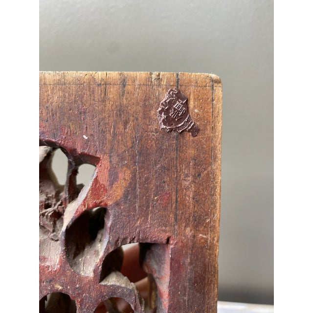 Antique Asian Gilt Carved Panel For Sale - Image 11 of 12