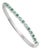 Mosaic 2.61 Ct Natural Vivid Green Emerald 925 Sterling Silver Bangle Bracelet for Women For Sale