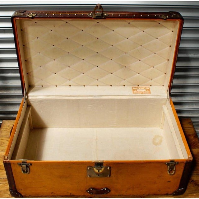 Orange Steamer Trunk from Louis Vuitton, 1910 For Sale - Image 11 of 18
