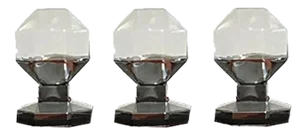 Vintage German Space Age Chrome & Glass Lamps by Motoko Ishii for Staff, Set of 3