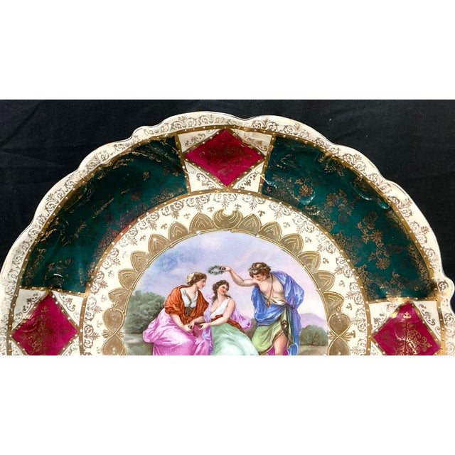 Neoclassical Royal Vienna Style Porcelain Cabinet Plate For Sale - Image 3 of 7