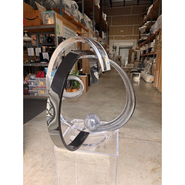 Shahrooz Black Acrylic Sculpture For Sale - Image 4 of 5