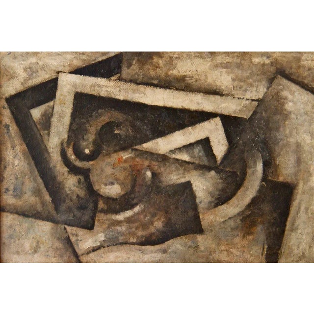 Robert Marc - Untitled - Signed Oil on Canvas 1950s For Sale - Image 4 of 4