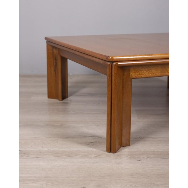 Mid-Century Modern Vintage Mou Coffee Table in Wood by Afra and Tobia Scarpa for Molteni, 1970s For Sale - Image 3 of 10