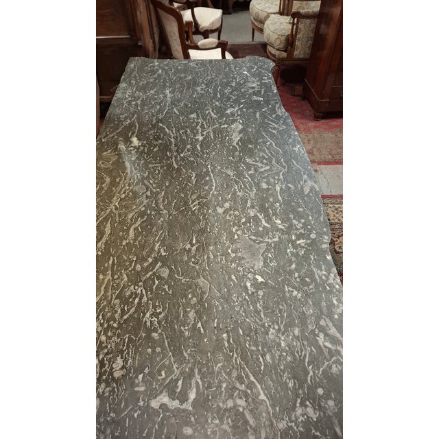 Louis XVI Transitional Marquetry Commode with a Marble Top For Sale - Image 5 of 11