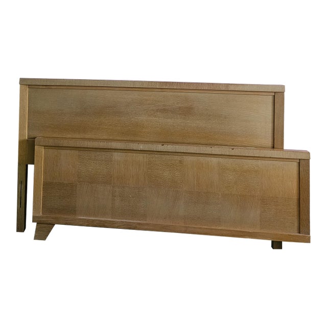 Vintage 1950s Starline Hollywood La Blond Birch Full Size Bed Ergomotion Adjustable Base For Sale