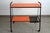 Mid-Century Modern Vintage Orange Perforated Metal Serving Cart, 1950s For Sale - Image 3 of 13