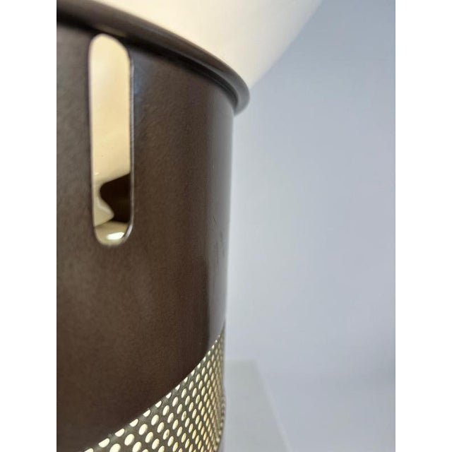White Mezzo Oracle Table Lamp in Brass, Metal, and Glass by Gae Aulenti for Artemide, Italy, 1969 For Sale - Image 8 of 12