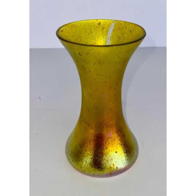 Vintage 1920’s Gold Iridescent Art Glass Vase Chairish