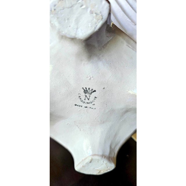 Vintage Italian Capodimonte Porcelain Rose Centerpiece Basket For Sale - Image 13 of 18