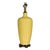 Late 20th Century Yellow Crackle Glazed Ceramic Vase Made into Table Lamp on Wooden Base For Sale - Image 9 of 9