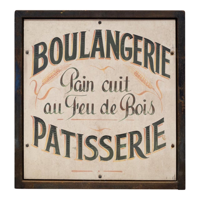 Vintage Hand Painted French Patisserie Sign c.1930-1940 For Sale