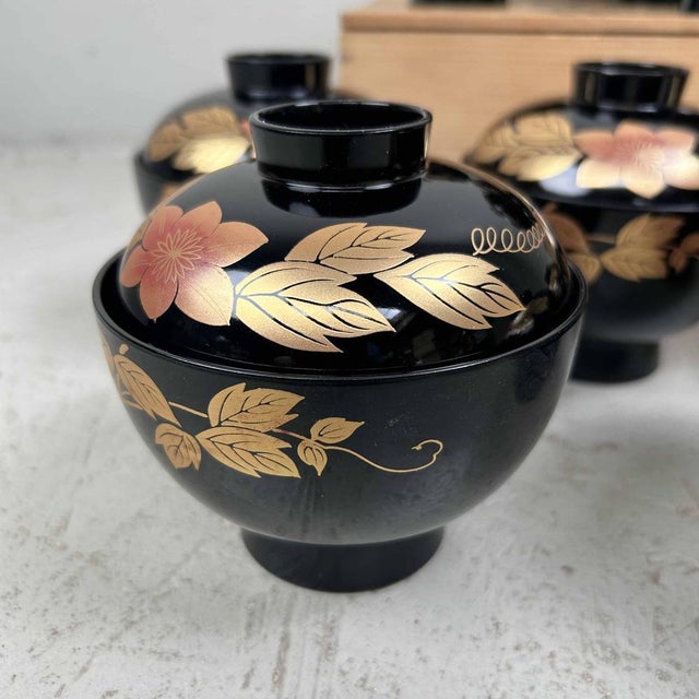 Japanese Lacquerware Rice Bowls, 1950s, Set of 10 For Sale - Image 18 of 18