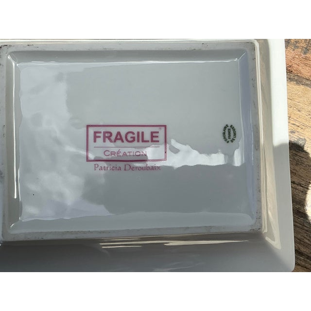 Vintage French Patricia Derouboix Limoges Cheetah Ceramic Tray For Sale In West Palm - Image 6 of 12