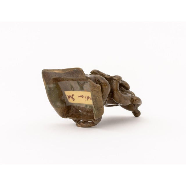 Indian Lord Ganesh Patinated Bronze Sculpture For Sale In New York - Image 6 of 6