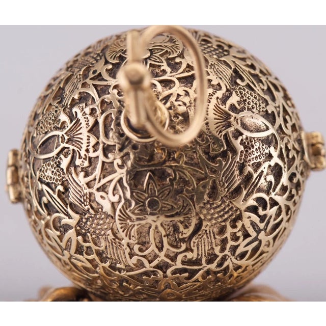 Antique Late 18th Century French Ormolu Ball-Shaped Verge Fusee Watch Desk Stand For Sale In Dallas - Image 6 of 18