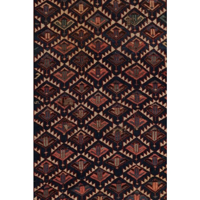 Antique Kuba Rug in Beige-Brown With Tribal Geometric Patterns - Rug & Kilim For Sale In New York - Image 6 of 9