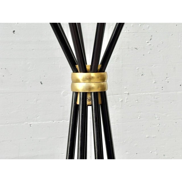 Mid-Century Modern Italian Rotating Umbrella Stand with Brass Elements, Italy, 1950s For Sale - Image 3 of 11