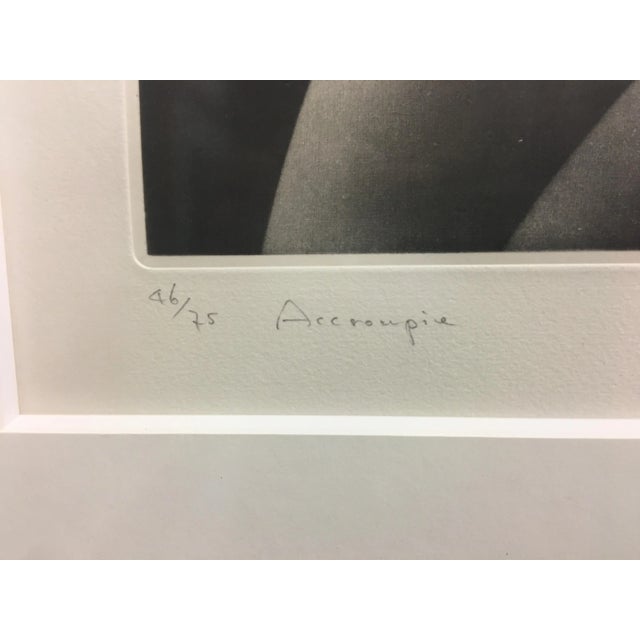 1990s Mikio Watanabe Figurative Mezzotint, Framed For Sale - Image 4 of 8