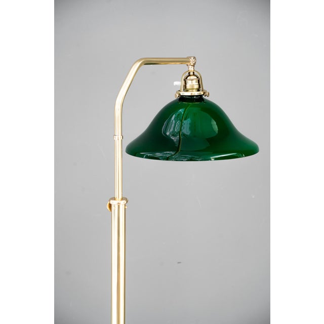 Art Deco Adjustable Floor Lamp with Green Shade, Vienna, Austria, 1920s For Sale - Image 10 of 18
