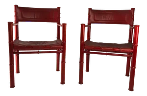 Billy Haines Style Faux Bamboo Chairs - a Pair