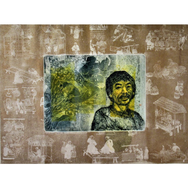 This artwork titled "Cirius Drug" 2004 is a mixed media, Etching with embossing and hand coloring on thin Japan paper by...