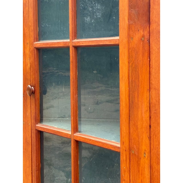Brown American Pine Glazed Corner Cupboard For Sale - Image 8 of 18