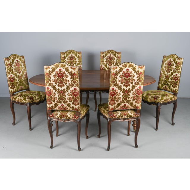 Brown French Louis Philippe Style Drop-Leaf Oval Dining Table For Sale - Image 8 of 8