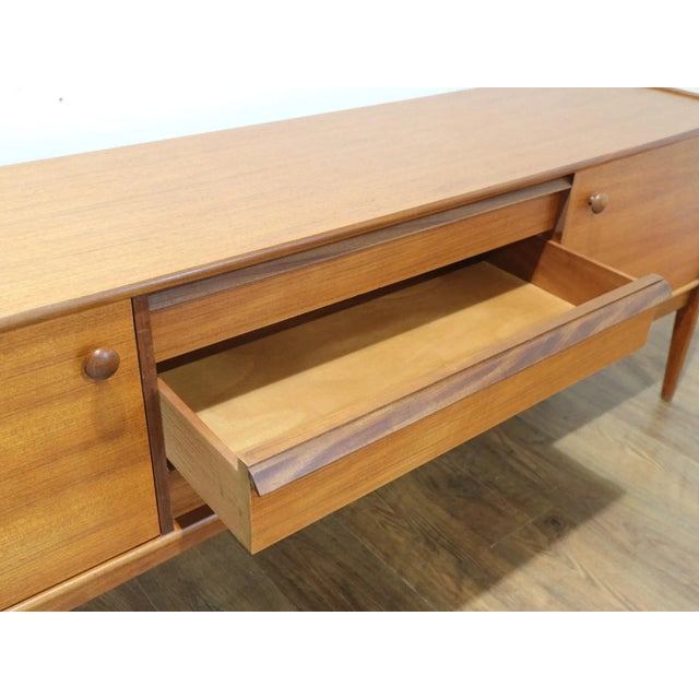 Mid 20th Century Mid Century Modern Vintage Afromosia Sideboard Credenza by Younger Danish Style For Sale - Image 5 of 12