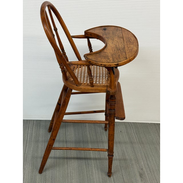 Victorian Cane Seat Child’s High Chair, 19th Century For Sale In San Francisco - Image 6 of 12
