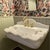 Not Yet Made - Made To Order Classic Carrara Marble Floating Console Sink For Sale - Image 5 of 5