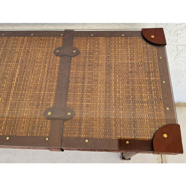 Bauer International Stiles Serengeti Campaign Buffet Console Table For Sale In Miami - Image 6 of 12