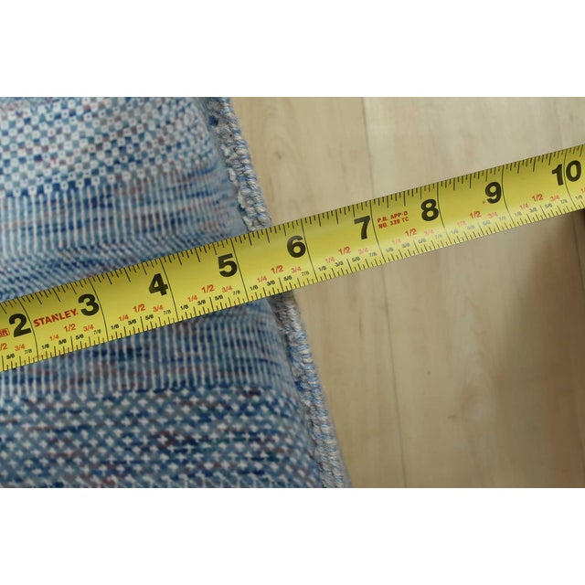 Fine Contemporary Rug 9’1” X 12’3” Blue Wool Hand-Knotted Carpet For Sale - Image 11 of 13