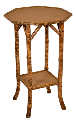 19th Century French Bamboo Octagonal Side Table